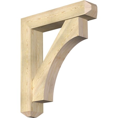 Ekena Millwork Westlake Craftsman Rough Sawn Bracket w/ Offset Brace, Douglas Fir, 8"W x 38"D x 44"H BKT0806X38X44WTL04RDF
